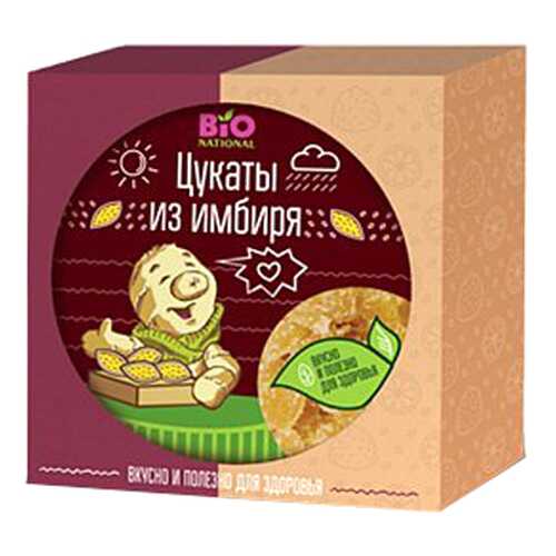 Цукаты из имбиря Bio National 100 г в ВкусВилл
