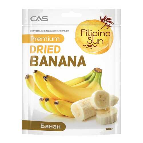 Плоды банана сушеные Filipino Sun 100 г в ВкусВилл