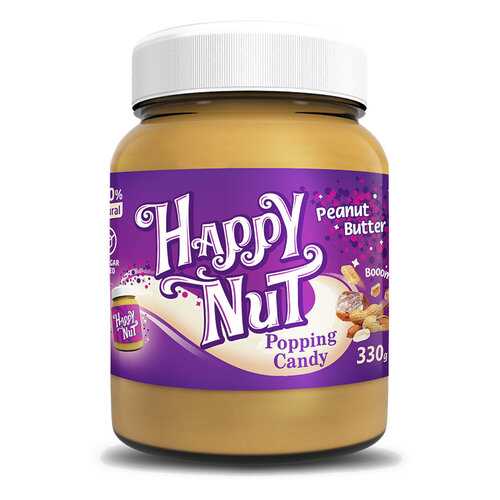 Арахисовая паста HAPPY NUT со взрывной карамелью 330 г в ВкусВилл