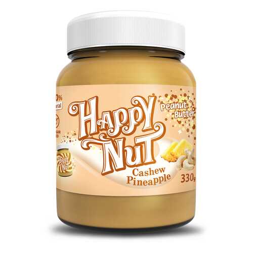 Кешью паста Happy Nut Cashew Pineapple с арахисом и ананасом 330 г в ВкусВилл