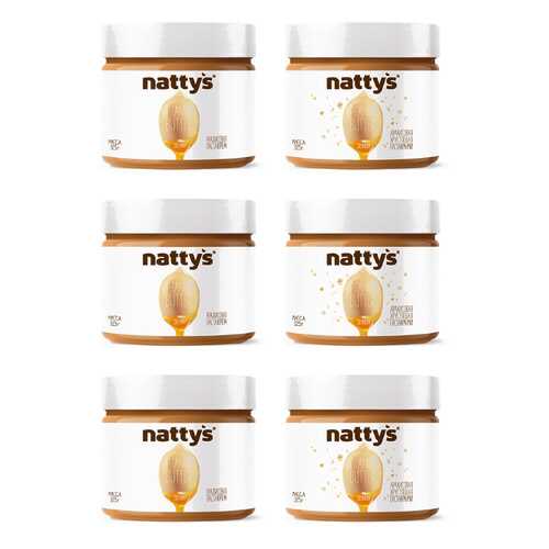 Набор арахисовых паст Nattys Creamy & Crunchy natbox 6 штук 325 г в ВкусВилл