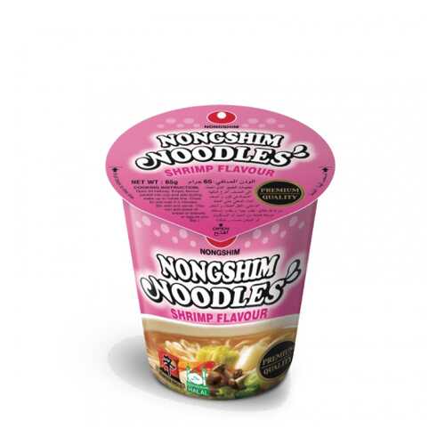 Лапша быстрого приготовления Nongshim с креветками стакан 65 г в ВкусВилл