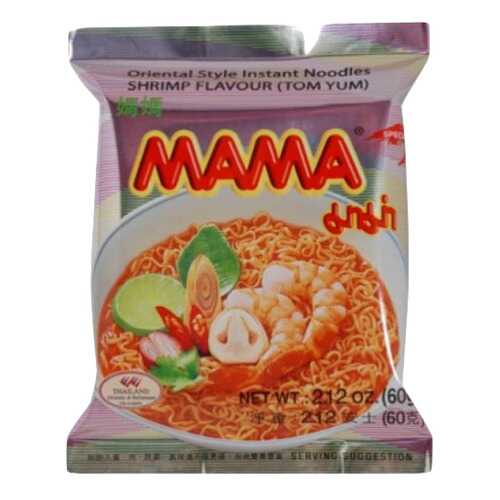 Лапша Mama тайская быстрого приготовления со вкусом креветки том-ям 60 г в ВкусВилл