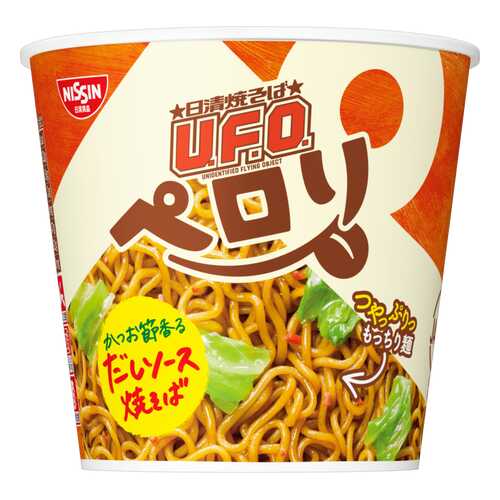 Лапша Nissin U.F.O с ароматом тунца кацуо и овощным соусом стакан 74 г в ВкусВилл