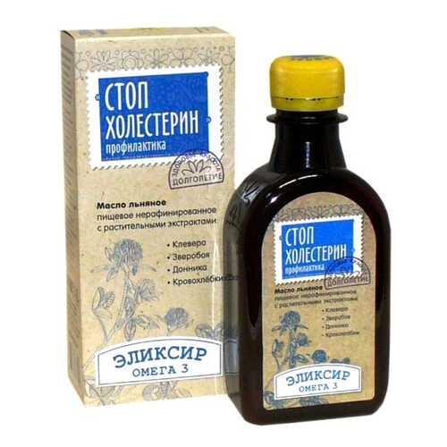 Масло Компас Здоровья льняное стоп холестерин 200 мл в ВкусВилл