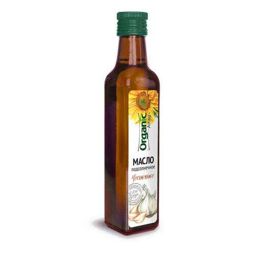 Масло пищевое Organic Life нерафинированное подсолнечное чесночное 250 мл в ВкусВилл
