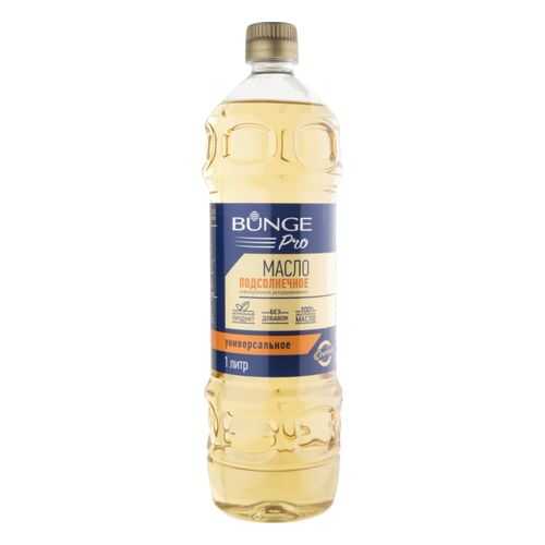 Масло подсолнечное Bunge Pro рафинированное дезодорированное 1 л в ВкусВилл