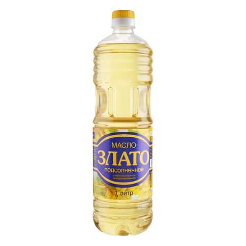 Масло подсолнечное Злато рафинированное дезодорированное 1 л в ВкусВилл