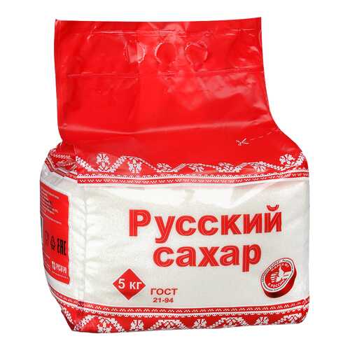 Сахар песок Русский Сахар гост 5 кг в ВкусВилл