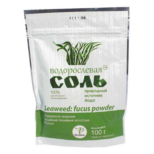 Соль Водорослевая соль с фукусом 100г в ВкусВилл