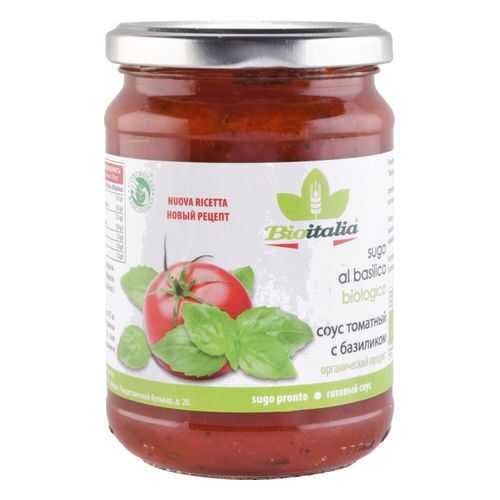 Соус томатный Bioitalia с базиликом 350 г в ВкусВилл