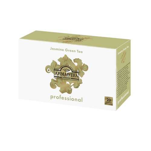 Чай Ahmad Tea Professional Зелёный чай с жасмином, листовой, в пакетах для чайников, 20х5г в ВкусВилл