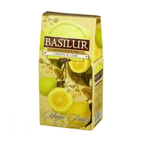 Чай Basilur Волшебные фрукты - Лимон и лайм черный с добавками 100 г в ВкусВилл