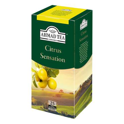 Чай черный Ahmad Tea citrus sensation с лимоном и лаймом 25 пакетиков в ВкусВилл