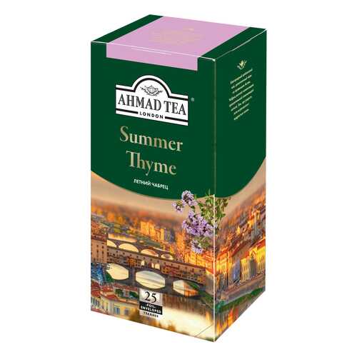 Чай черный Ahmad Tea summer thyme 25 пакетиков в ВкусВилл