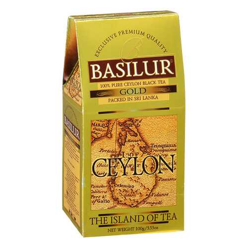 Чай черный Basilur чайный остров цейлон золотой цейлонский байховый листовой 100 г в ВкусВилл