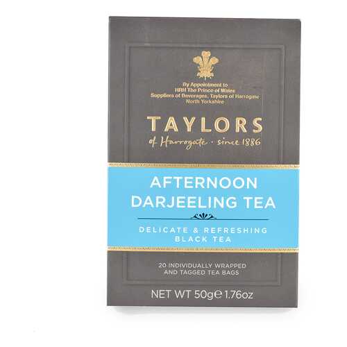 Чай черный «Дарджилинг-полдник», Taylors of Harrogate, 20х2.5 г, Великобритания в ВкусВилл