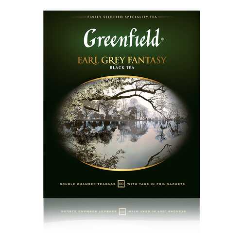 Чай черный Greenfield Earl Grey Fantasy 100 пакетиков в ВкусВилл