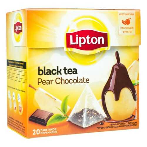 Чай черный Lipton pear chocolate 20 пакетиков в ВкусВилл