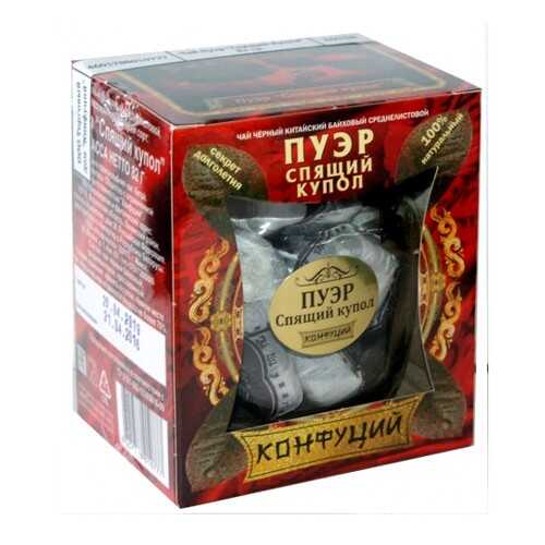 Чай черный прессованный Конфуций pu-er спящий купол 82 г в ВкусВилл