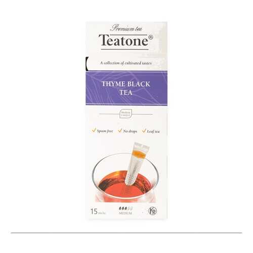 Чай черный Teatone с чабрецом 15пак*1.8г в стиках Россия в ВкусВилл