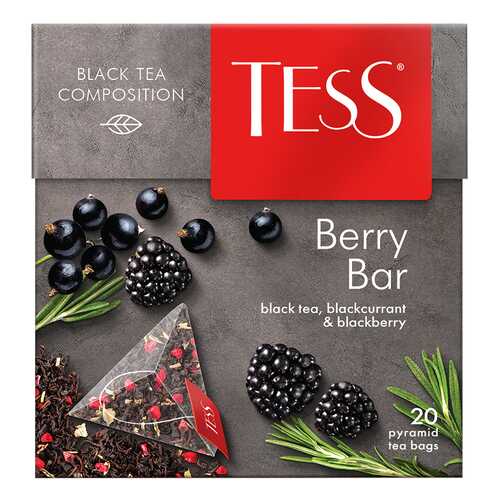 Чай черный Tess Berry Bar 20 пакетиков в ВкусВилл
