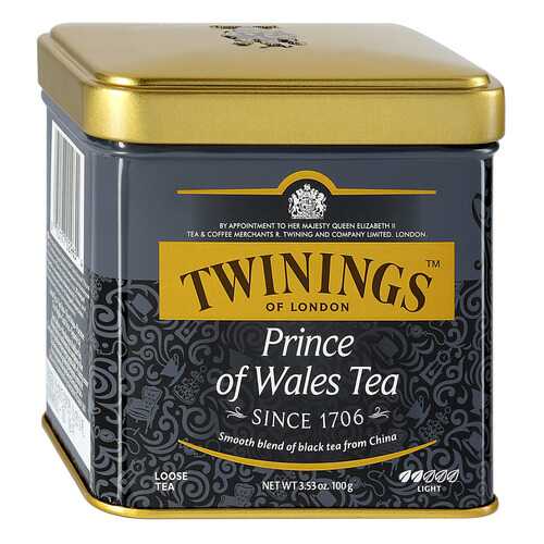 Чай черный Twinings принц уэльский байховый среднелистовой 100 г в ВкусВилл