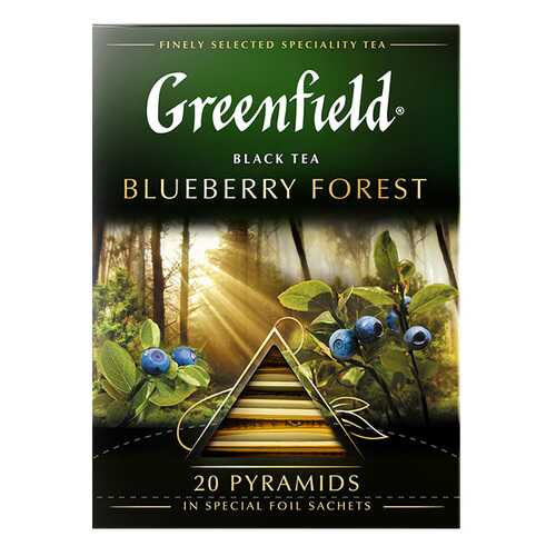 Чай черный в пирамидках Greenfield Blueberry Forest 20 пакетиков в ВкусВилл