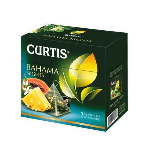 Чай Curtis Bahama Nights зеленый с добавками 20 пирамидок в ВкусВилл
