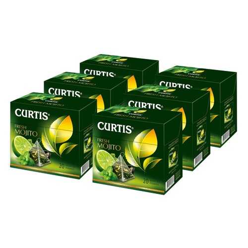Чай Curtis Fresh Mojito, зелёный с добавками, 20 пирамидок х 6 упаковок в ВкусВилл