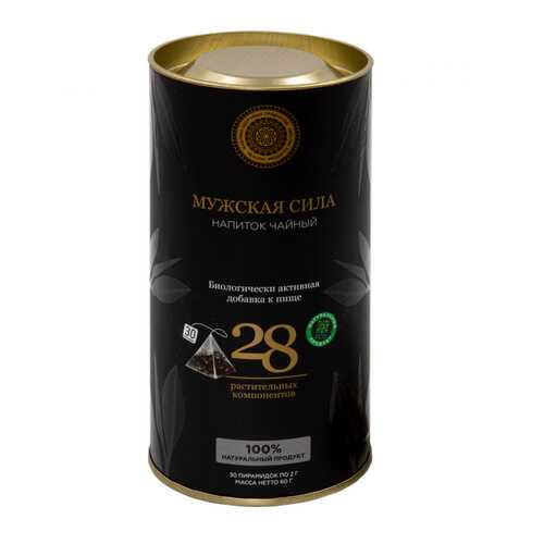 Чай Фабрика Здоровых Продуктов Energy Tea Мужская сила чёрный с травами 30 пирамидок в ВкусВилл