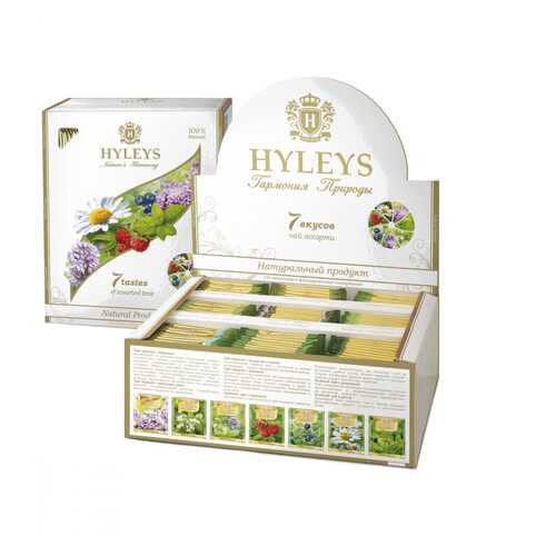 Чай Hyleys Гармония природы | 7 Вкусов, ассорти, 100 пакетиков по 1,5 гр в ВкусВилл