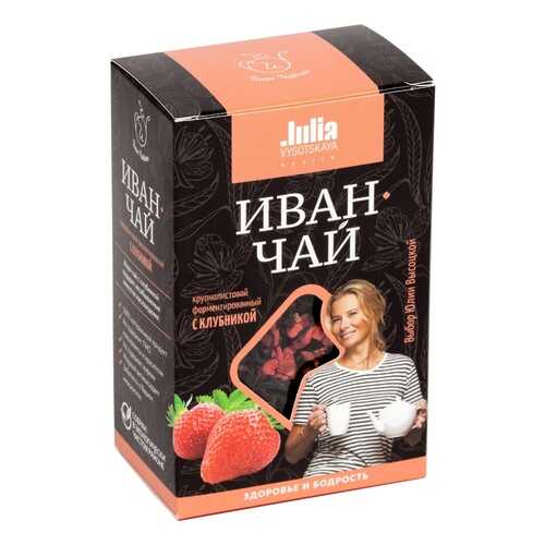 Чай Иван Чайкин из серии Julia Vysotskaya Иван-чай с клубникой, листовой, 50 гр в ВкусВилл