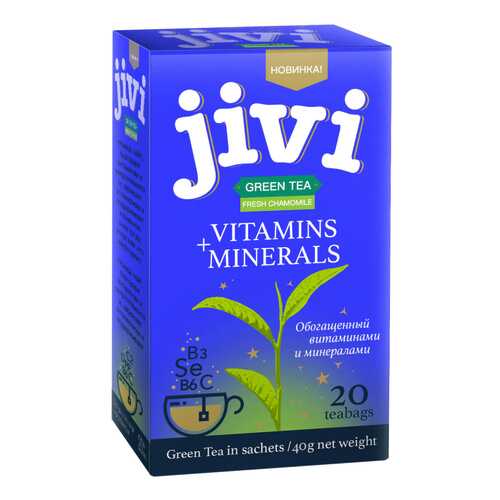 Чай Jivi Green tea Fresh Chamomile, зеленый с добавками, 20 пакетиков в ВкусВилл