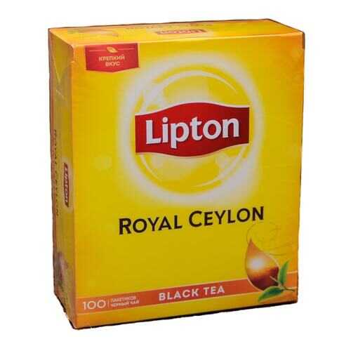 Чай Lipton royal ceylon черный байховый цейлонский 100 пакетиков в ВкусВилл