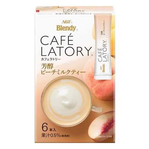 Чай растворимый AGF Cafe Latory Бленди латте персиковый в стиках 6*11 г в ВкусВилл