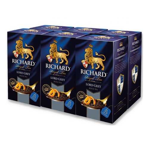 Чай Richard Lord Grey, чёрный с добавками, 25 сашетов х 6 упаковок в ВкусВилл