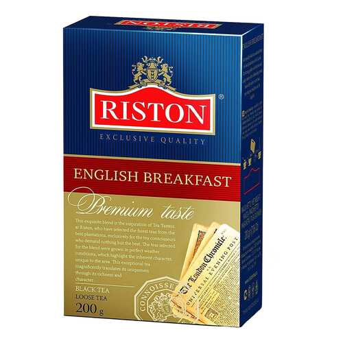 Чай Riston английский завтрак черный 200 г в ВкусВилл