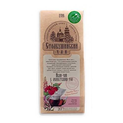 Чай Столбушинский Иван-чай листовой с лепестками роз 30 г в ВкусВилл