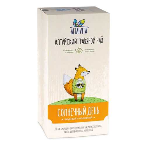 Чай травяной AltaiVita Солнечный день Вкусный и Полезный 10 пак в ВкусВилл
