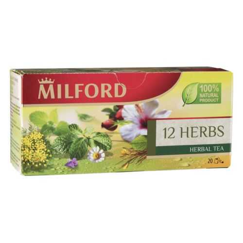 Чай травяной Milford 12 herbs 20 пакетиков в ВкусВилл