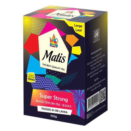 Чай весовой черный Матис Super Strong B.O.P.F. 100 г в ВкусВилл