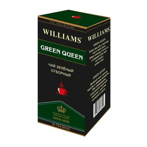 Чай Williams Green Queen, зеленый отборный, 25 пакетиков в ВкусВилл
