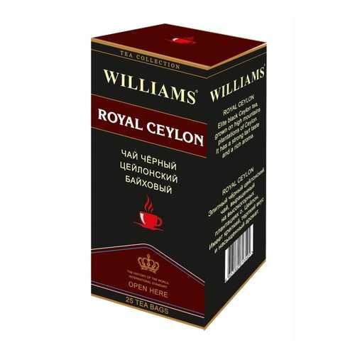 Чай Williams Royal Ceylon, черный цейлонский байховый, 25 пакетиков в ВкусВилл