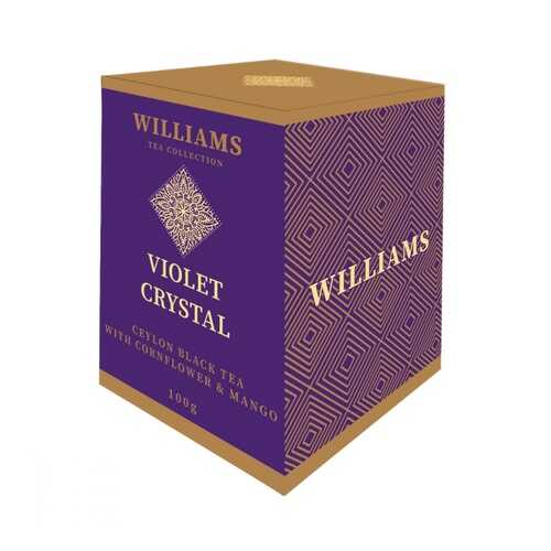 Чай Williams Violet Crystal черный с лепестками василька и кусочками манго 100 г в ВкусВилл