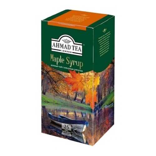 Чай зеленый Ahmad Tea кленовый сироп 25 пакетиков в ВкусВилл