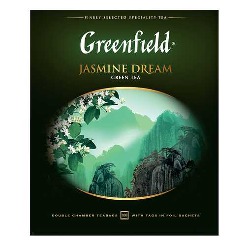 Чай зеленый Greenfield Jasmine Dream 100 пакетиков в ВкусВилл
