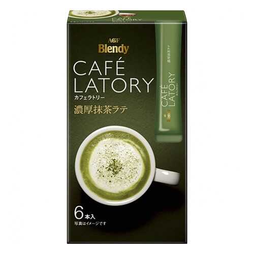 Чай зеленый растворимый AGF Cafe Latory Бленди латте в стиках 6 шт в ВкусВилл