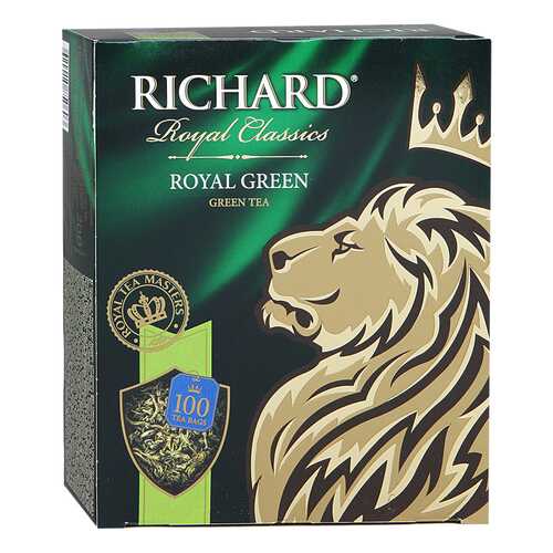Чай зеленый Richard royal green 100 пакетиков в ВкусВилл