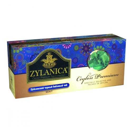 Чай Zylanica Ceylon Premium черный байховый с мятой 25 пакетиков в ВкусВилл